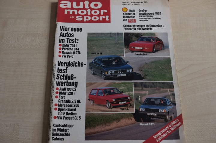 Deckblatt Auto Motor und Sport (25/1981)